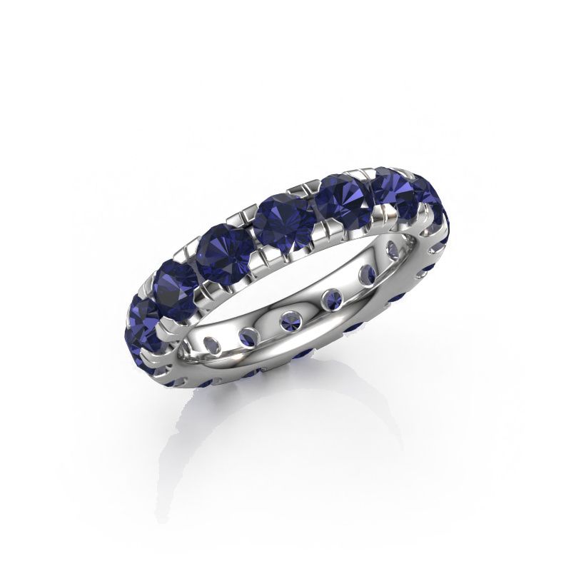Stackable ring Jackie 4.0 585 white gold sapphire 4 mm