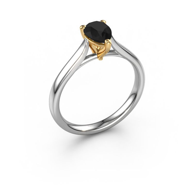 Engagement ring Mignon PER 1 585 white gold black diamond 1.00 crt
