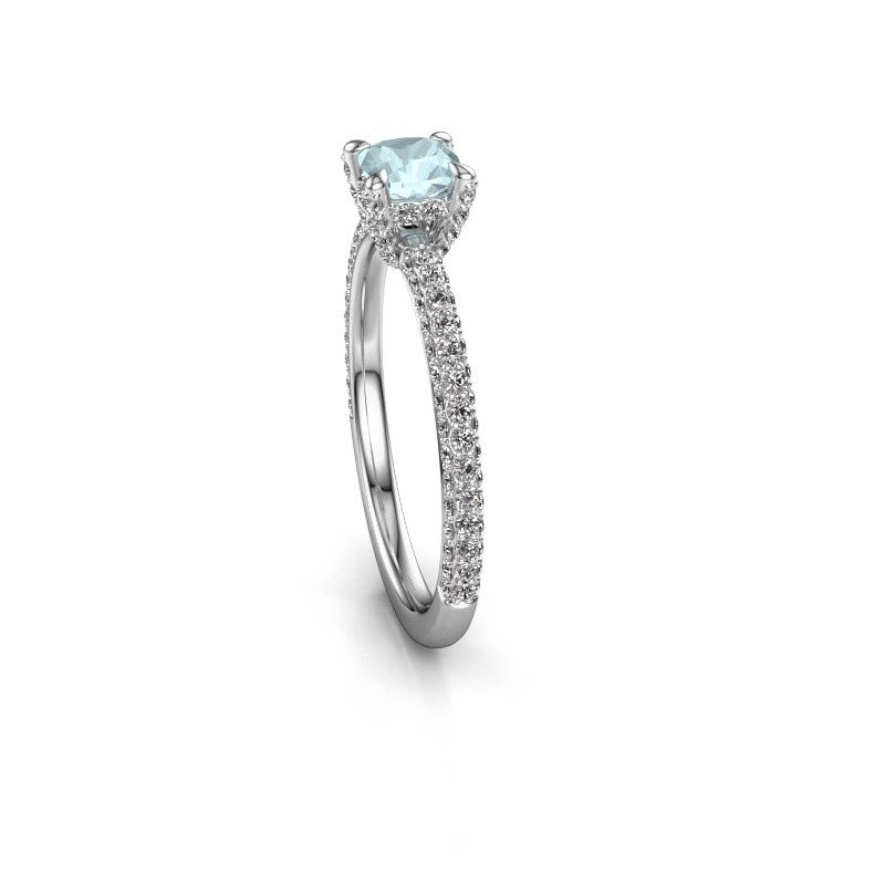Image of Engagement ring saskia 2 cus<br/>950 platinum<br/>Aquamarine 4.5 mm