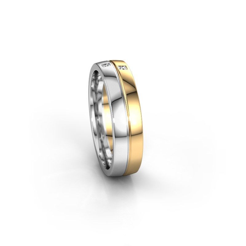 Image of Wedding ring WH0231L25BP<br/>585 gold ±5x2 mm<br/>Diamond