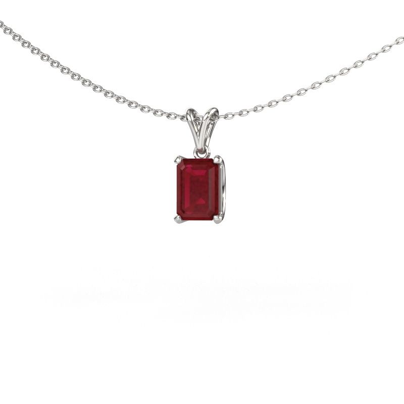 Pendentif Sam EME 585 or blanc rubis 7x5 mm