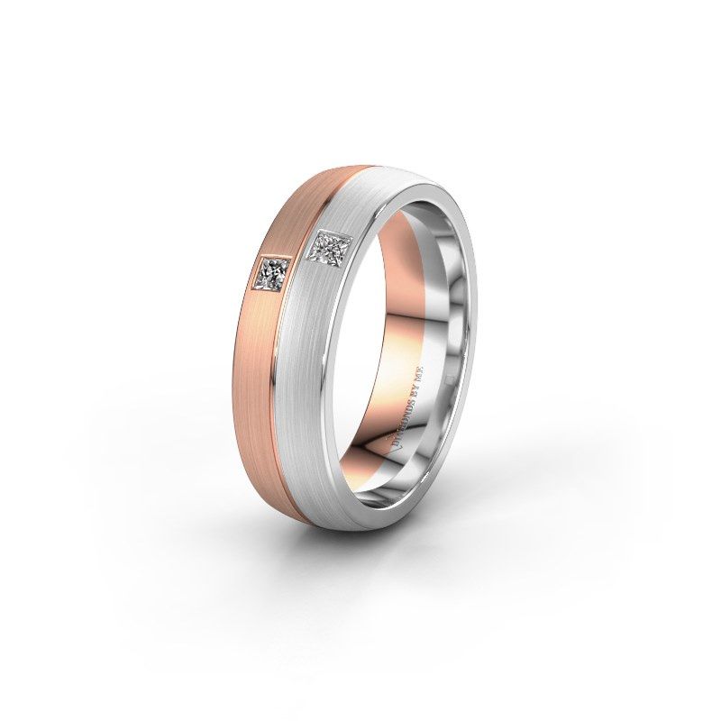 Image of Wedding ring WH0250L26BM<br/>585 rose gold ±6x2 mm<br/>Zirconia