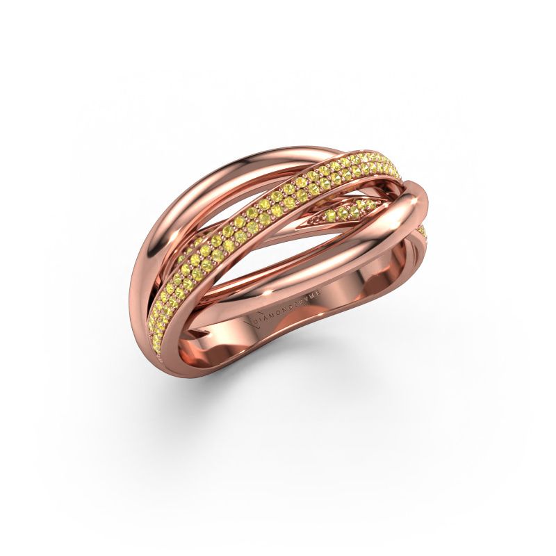Ring Candice 585 Roségold Gelb Saphir 0.8 mm