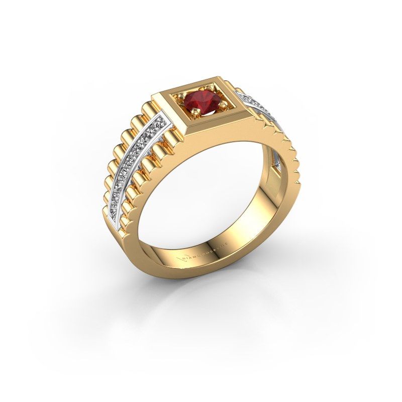 Image of Men's ring maikel<br/>585 gold<br/>Ruby 4.2 mm