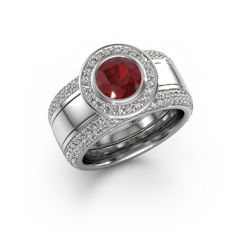 Ring Roxie 950 platinum ruby 6.5 mm