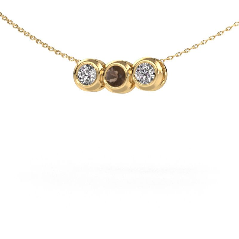 Kette Kim 3 585 Gold Rauchquarz 4 mm