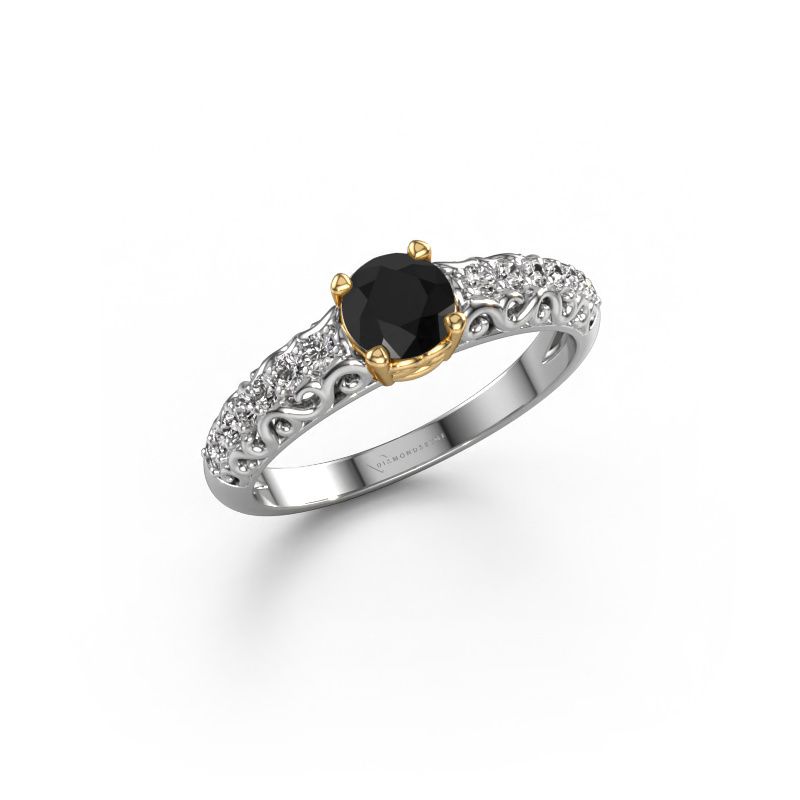Verlobungsring Mellie 585 Weißgold Schwarz Diamant 0.82 crt