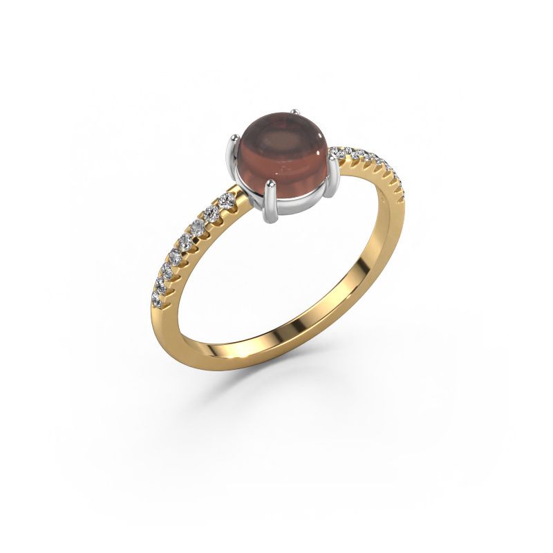 Ring Cathie 585 Gold Rauchquarz 6 mm