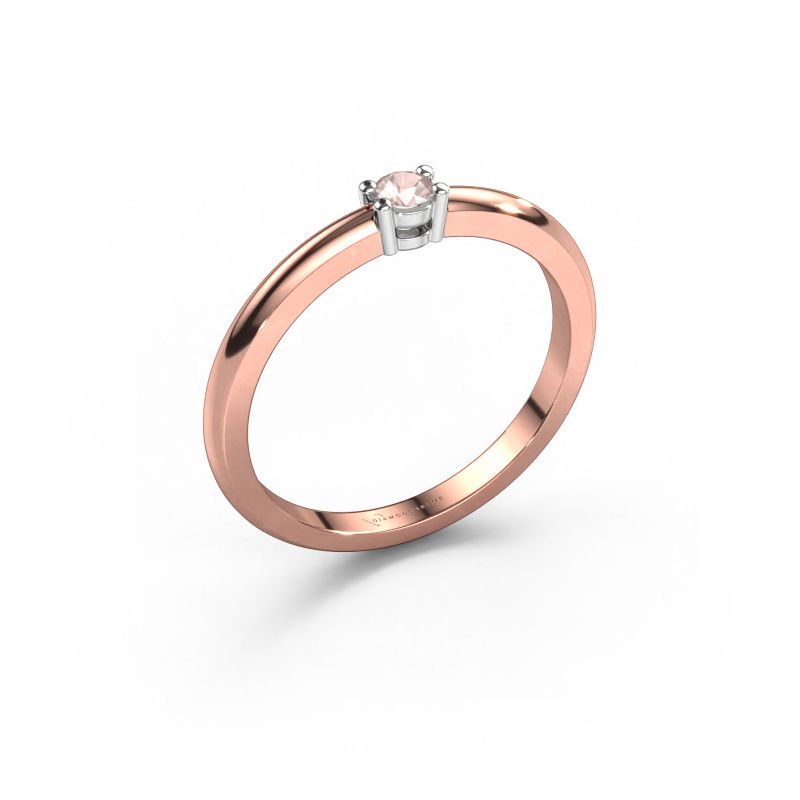 Ring Michelle 1 585 rose gold morganite champagne 2.7 mm