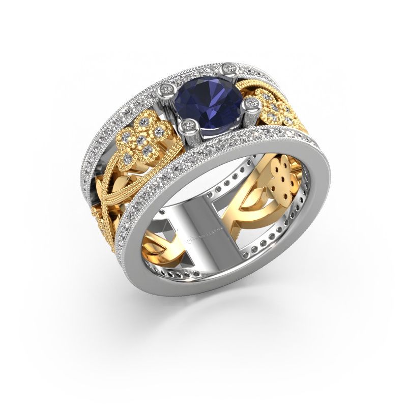 Ring Severine 585 Weißgold Saphir 6 mm