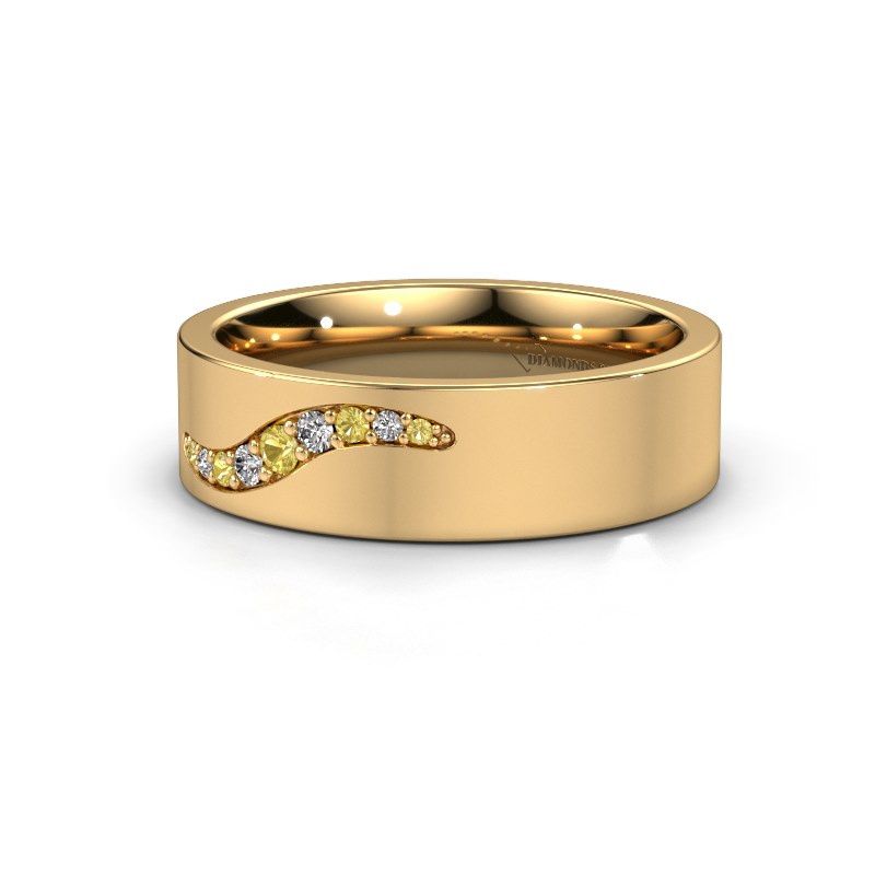 Image of Wedding ring WH2053L16BP<br/>585 gold ±6x2 mm<br/>Yellow sapphire