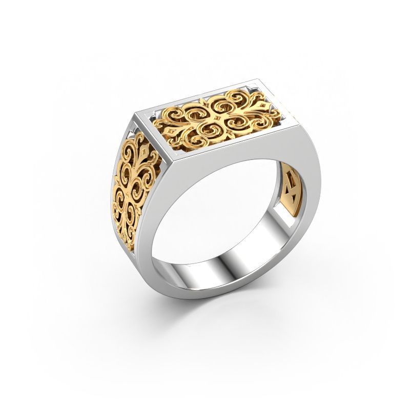 Bague pour homme Wouter 585 or blanc