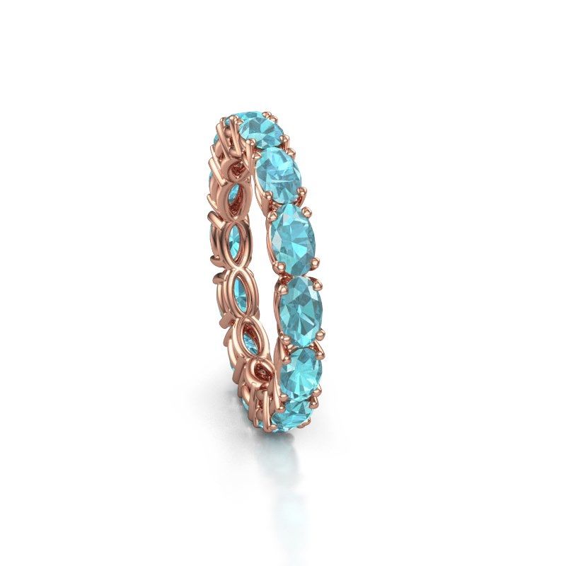 Bild von Ring vivienne ovl 5x3<br/>585 Roségold<br/>Blau Topas 5x3 mm