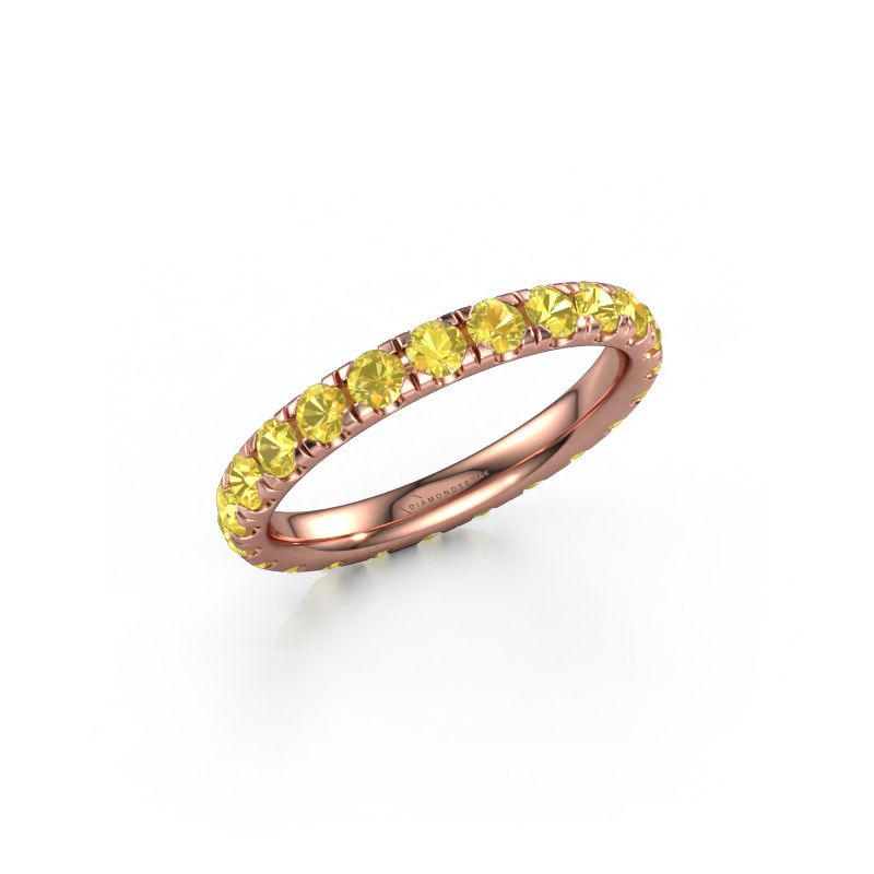 Bague Jackie 2.5 585 or rose saphir jaune 2.5 mm