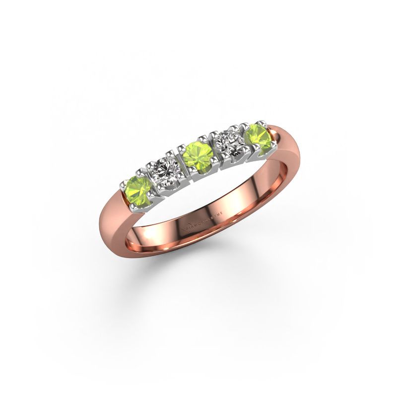Ring Rianne 5 585 rosé goud peridoot 2.7 mm