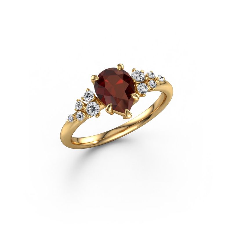 Verlobungsring Royce PER 585 Gold Granat 8x6 mm
