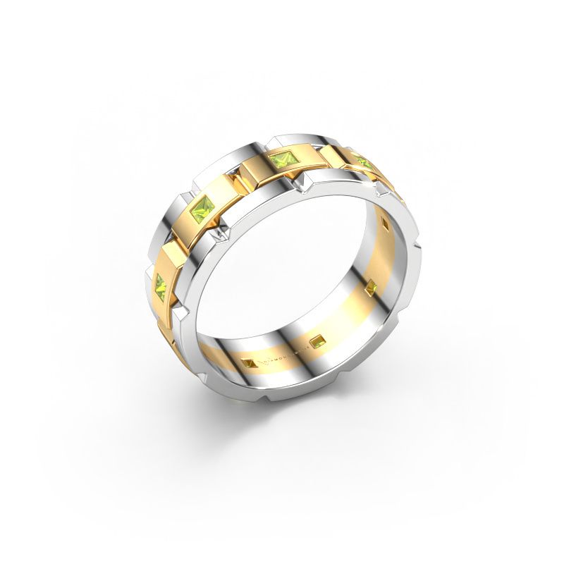 Men's ring Ricardo 2 585 gold peridot 2 mm