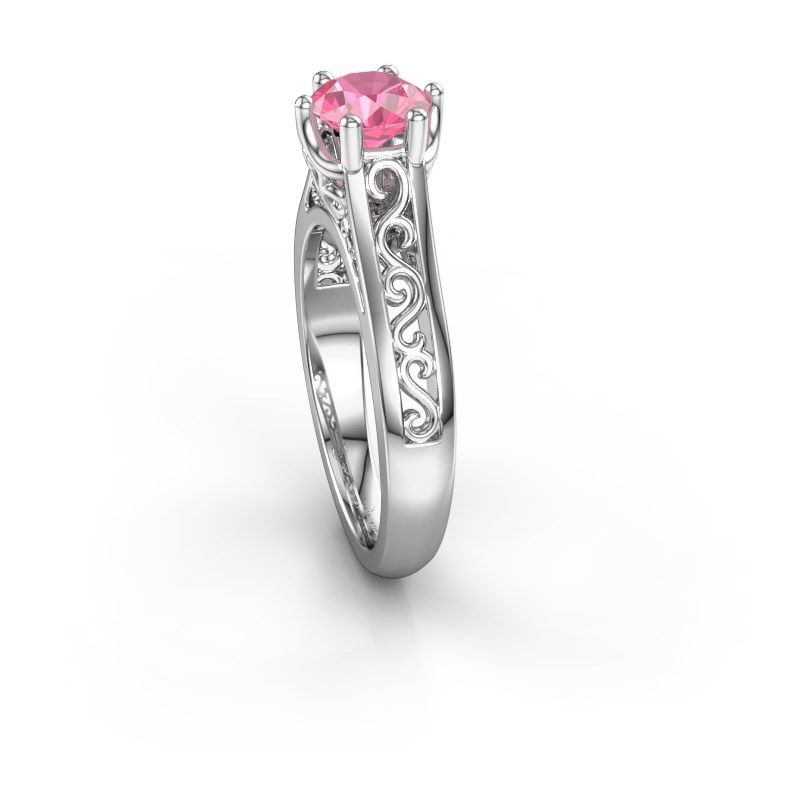 Image of Engagement ring shan<br/>950 platinum<br/>Pink sapphire 6 mm