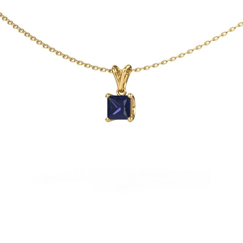 Pendant Sam SQR 585 gold sapphire 4.5 mm