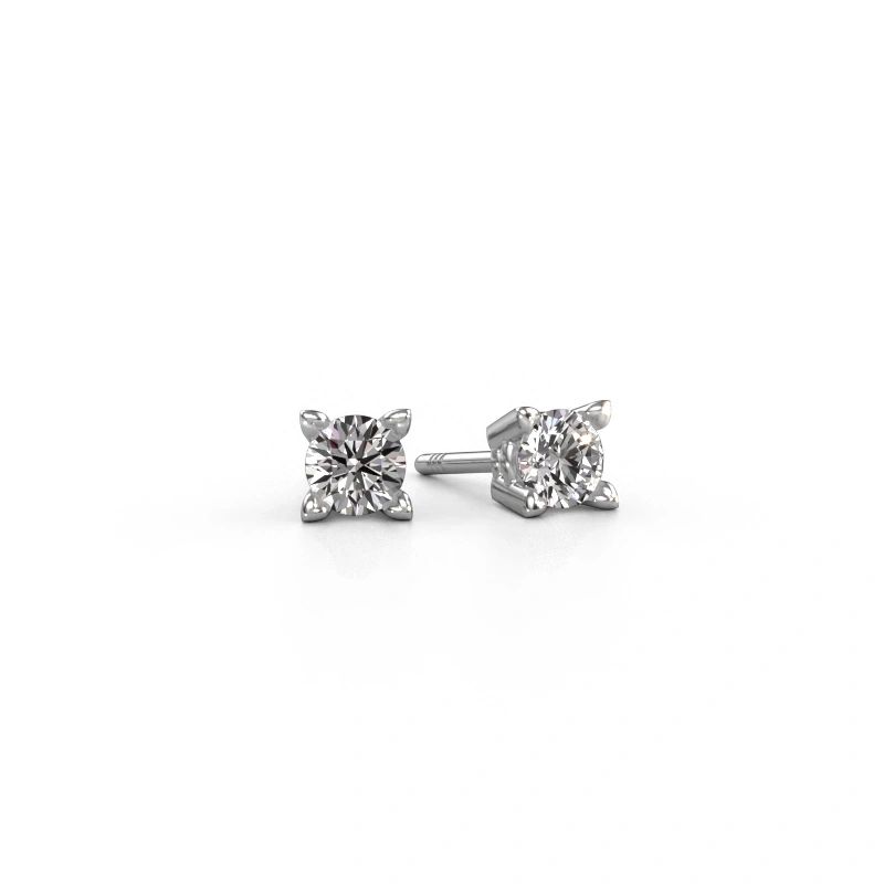 Oorknopjes Cather 950 platina diamant 0.40 crt