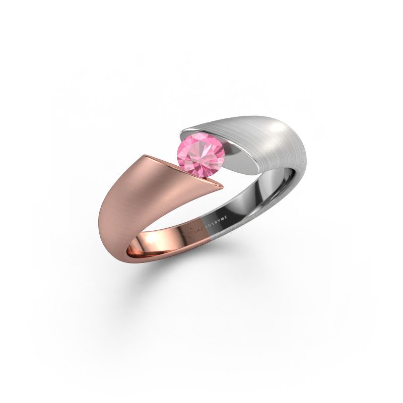 Bague Hojalien 1 585 or rose saphir rose 4.2 mm