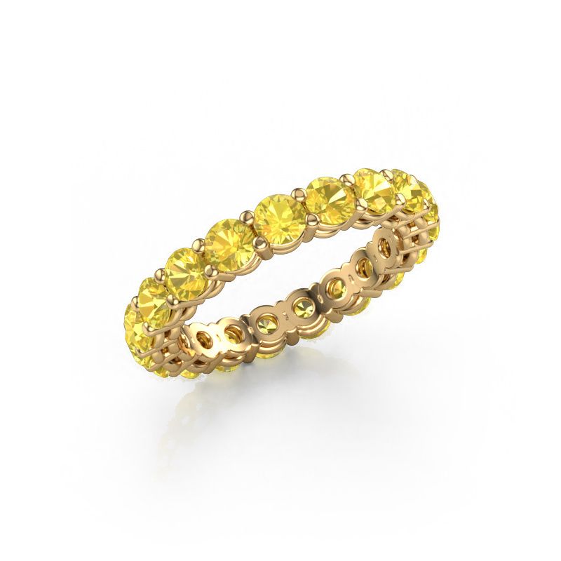 Stackable ring Michelle full 3.4 585 gold yellow sapphire 3.4 mm