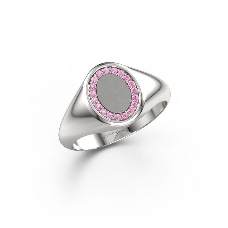 Siegelring Rosy Oval 1 950 Platin Pink Saphir 1.2 mm