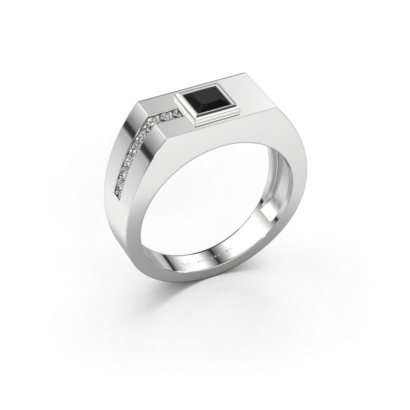 Bague pour homme Robertus 1 950 platine diamant noir 0.576 crt