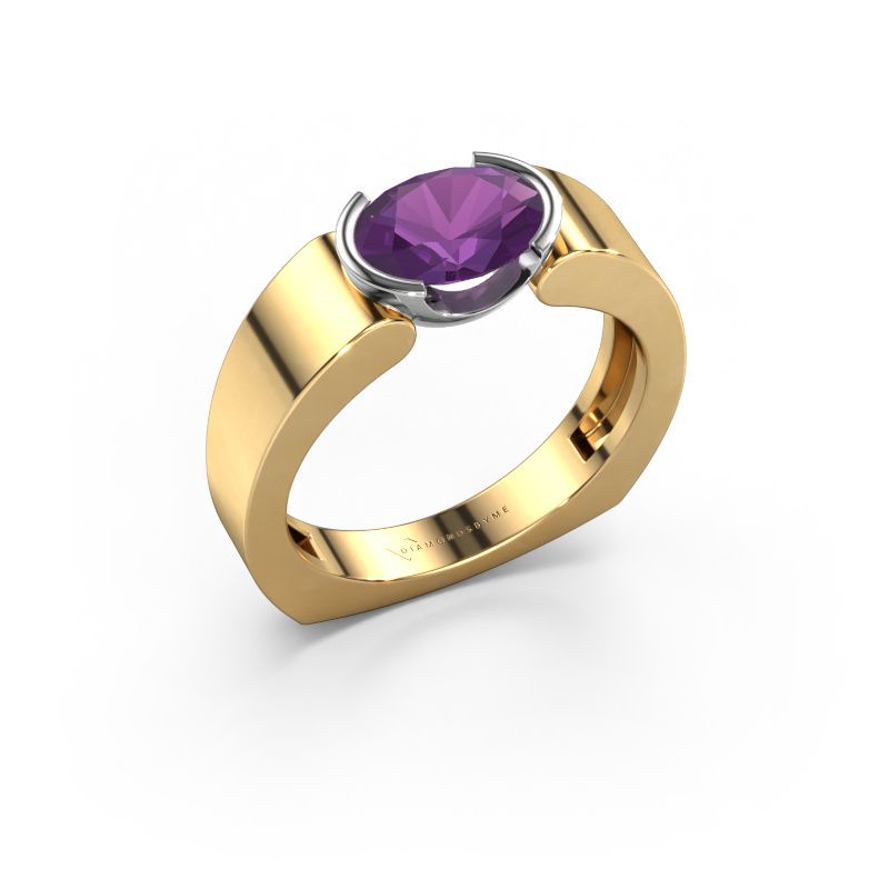 Ring Tonya 585 gold amethyst 8x6 mm