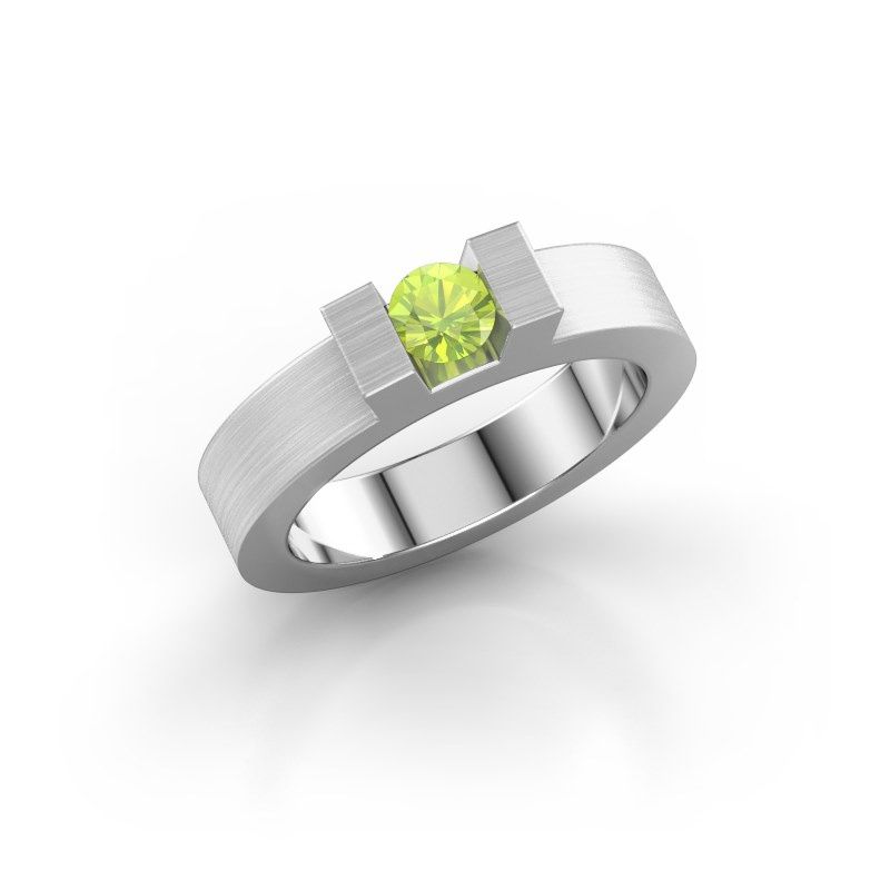 Afbeelding van Ring Leena 1<br/>585 witgoud<br/>Peridoot 4.2 mm