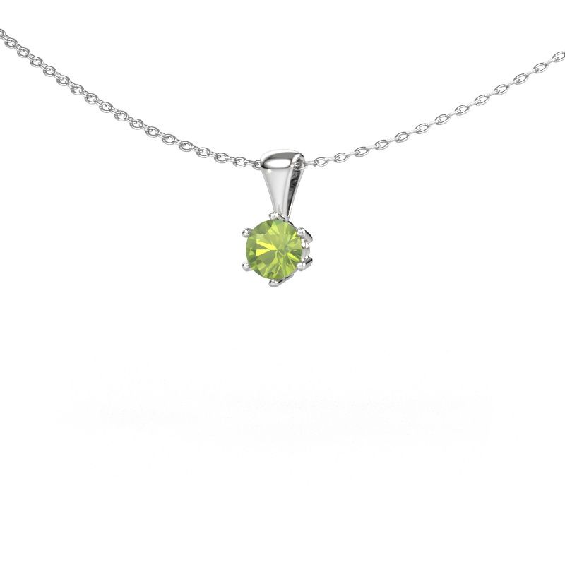 Kette Fay 585 Weißgold Peridot 4.7 mm