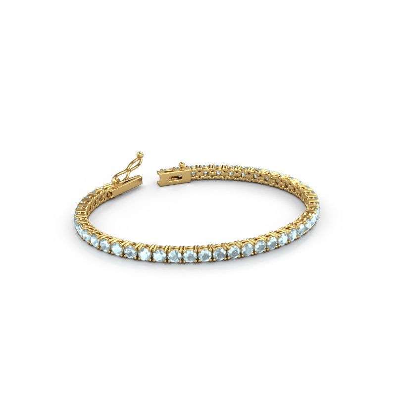 Tennis bracelet Shirley 3.4 585 aquamarine gold 3.4 mm