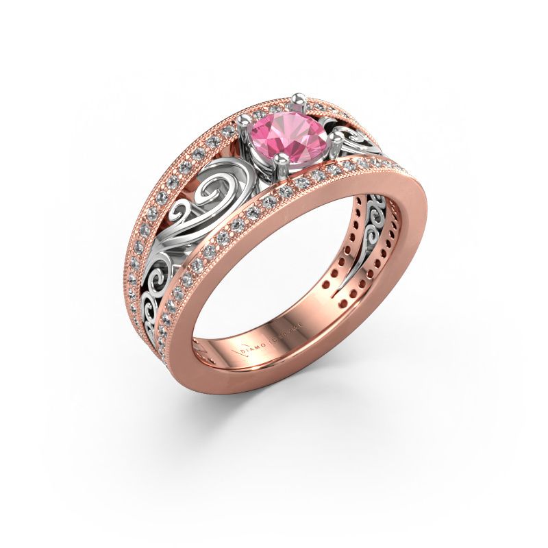 Ring Julliana 585 rose gold pink sapphire 5 mm