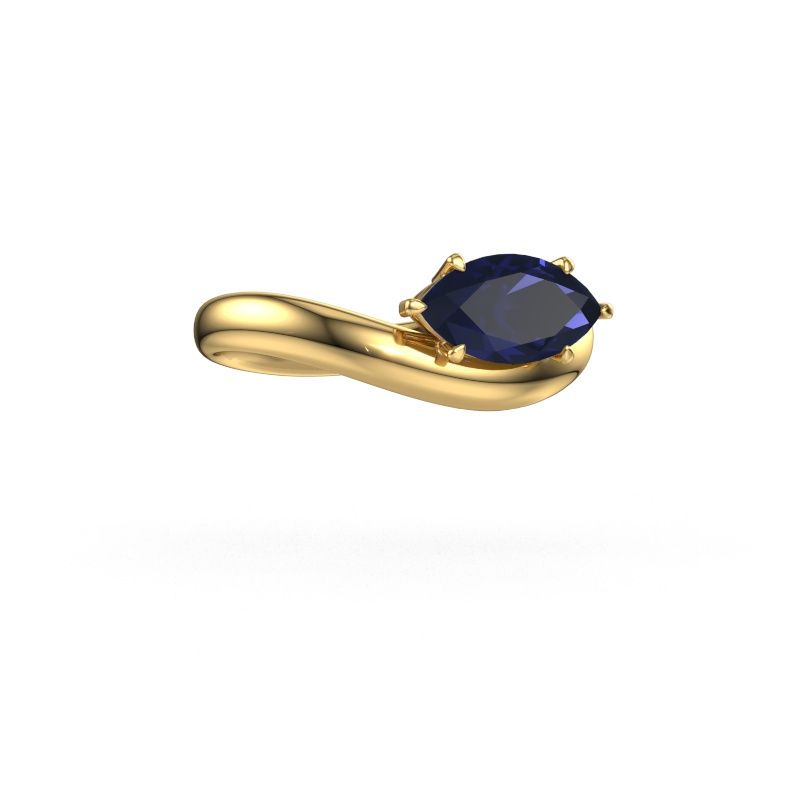 Bague de fiançailles Floor MRQ 585 or jaune saphir 11x5.5 mm