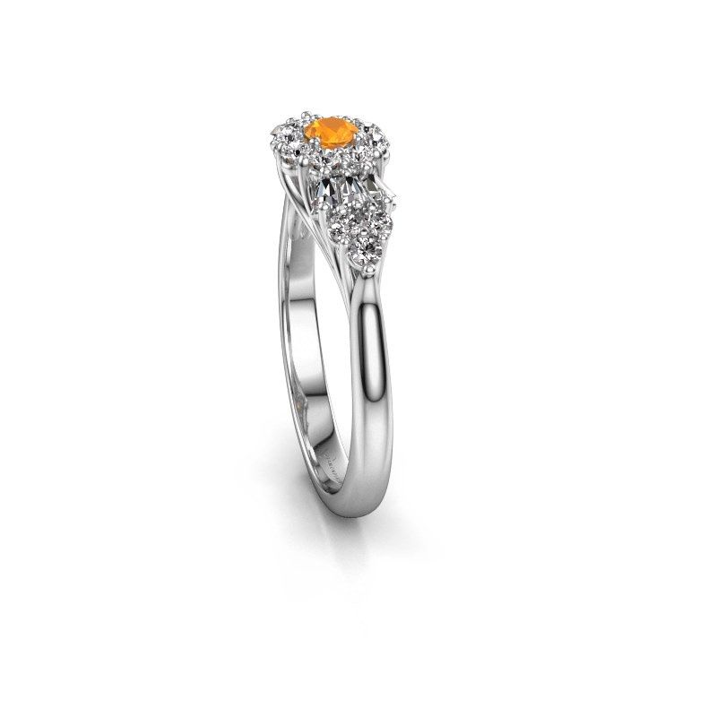 Image of Engagement ring Carisha 950 platinum citrin 3 mm