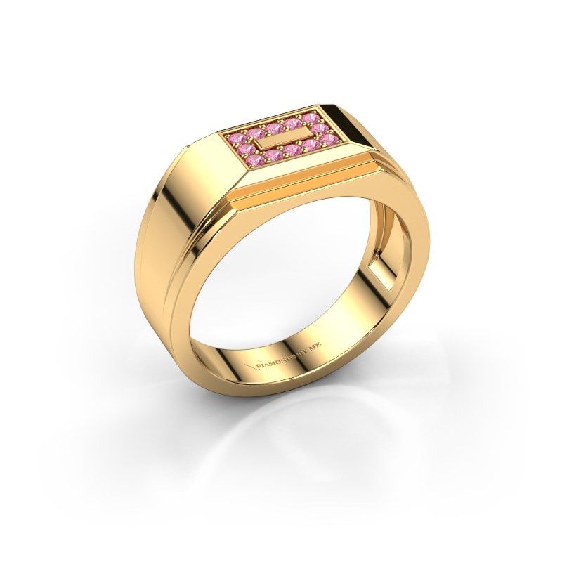 Image de Bague pour homme Roan<br/>585 or jaune<br/>Saphir rose 1.5 mm