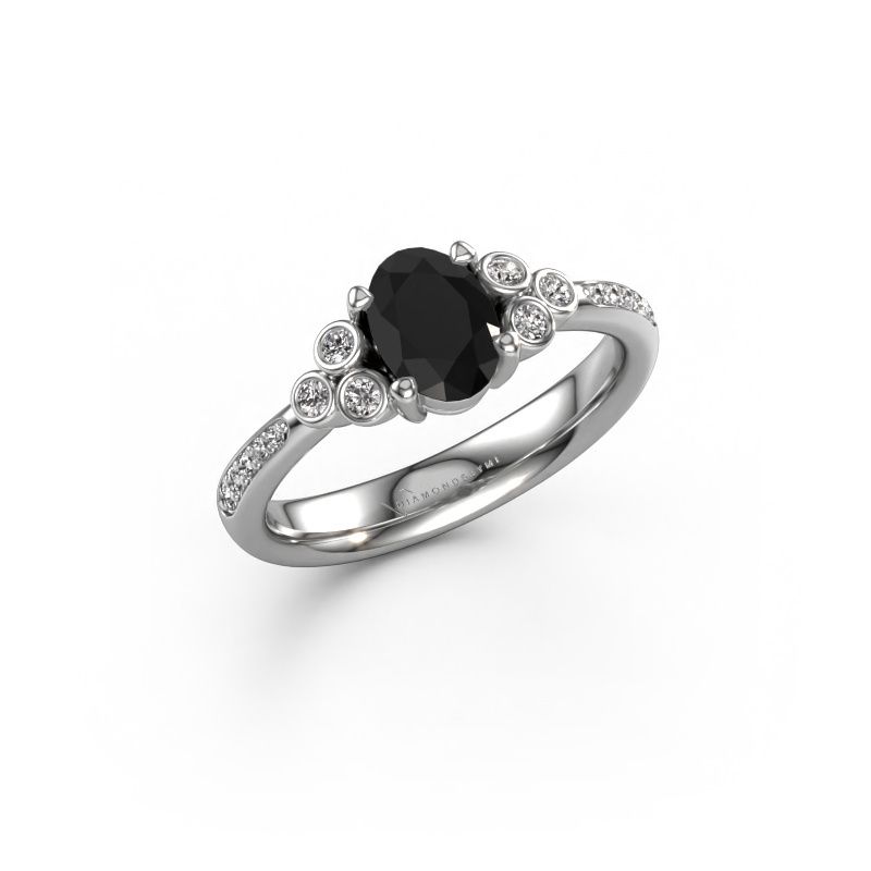 Verlobungsring Lucy 2 585 Weißgold Schwarz Diamant 1.219 crt