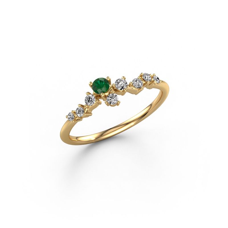 Ring Lexi 585 gold emerald 2.8 mm