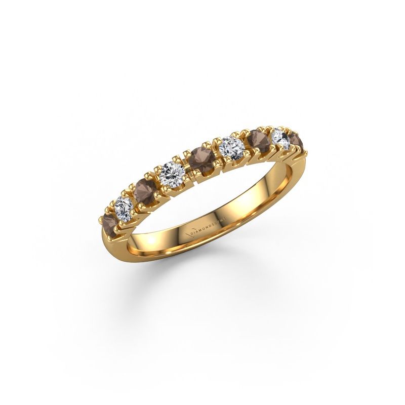 Ring Rianne 9 585 gold smokey quartz 2.4 mm