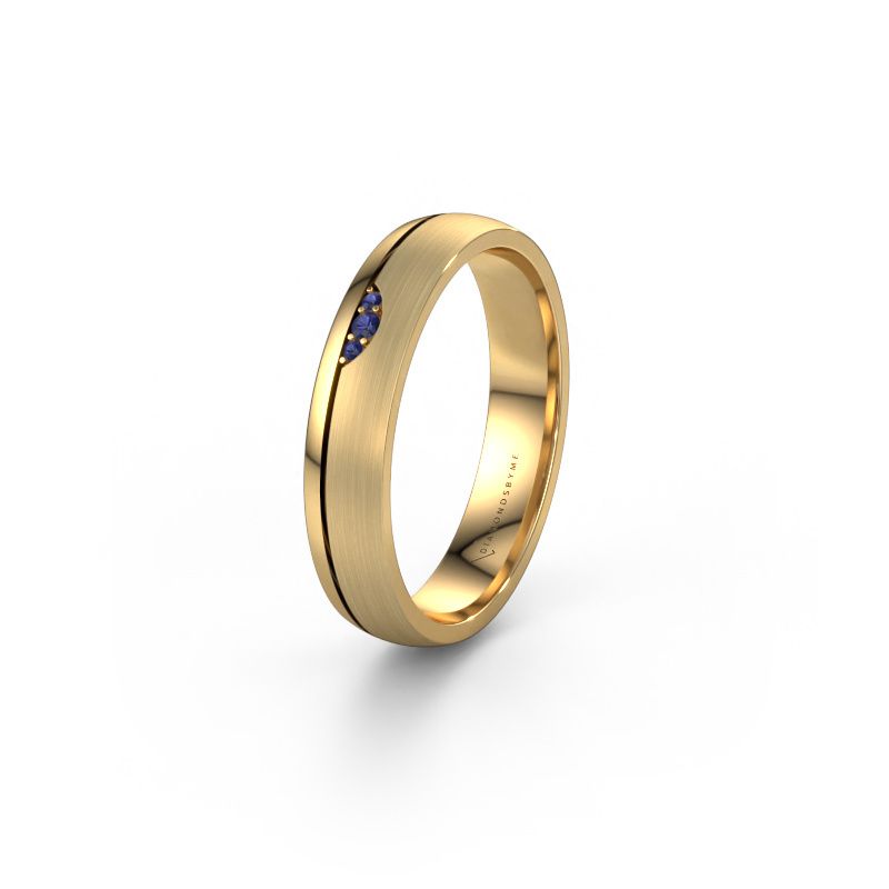 Wedding ring WH0334L24X 585 gold sapphire ±4x1.5 mm