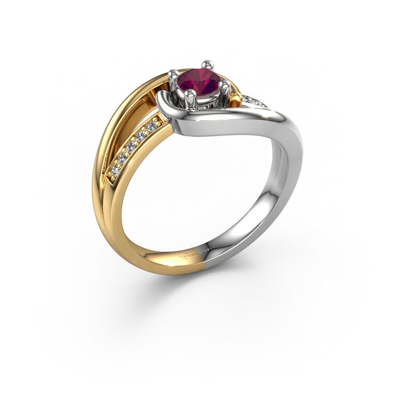 Ring Aylin 585 gold rhodolite 4 mm