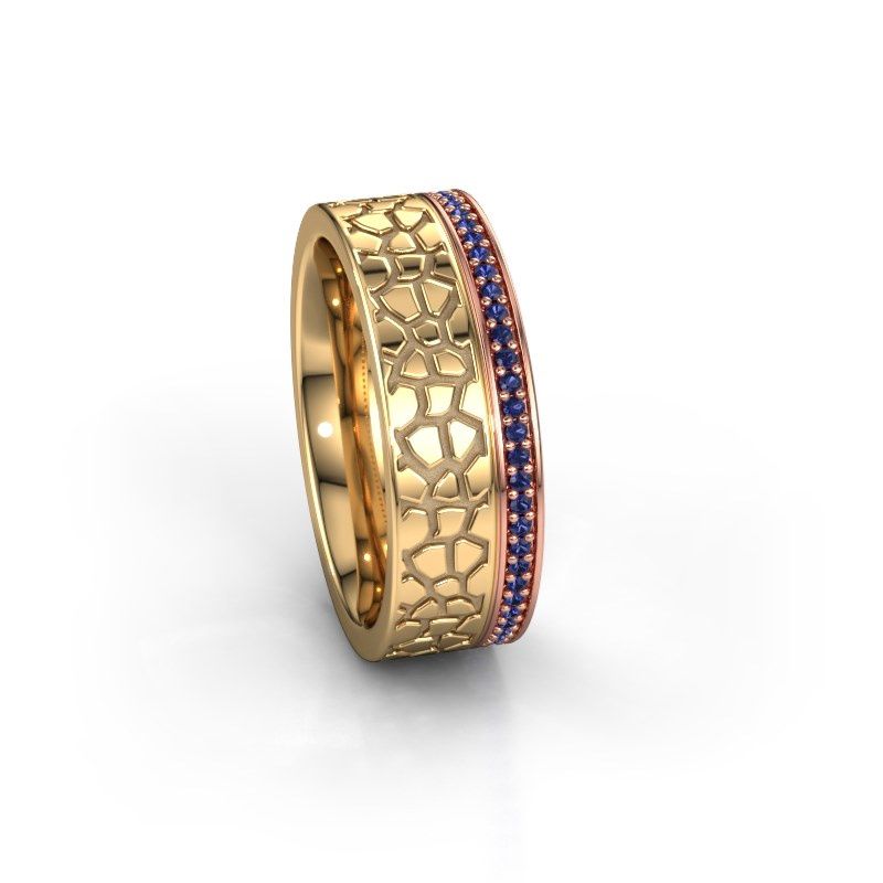 Image of Wedding ring WH2070L17C<br/>585 rose gold ±7x2.2 mm<br/>Sapphire
