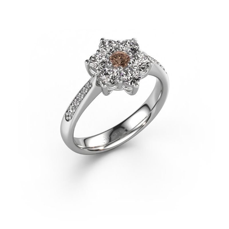 Verlobungsring Chantal 2 950 Platin Braun Diamant 0.02 crt