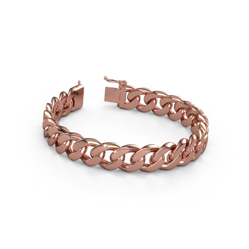 Cuban bracelet ±0.51 in 585 rose gold