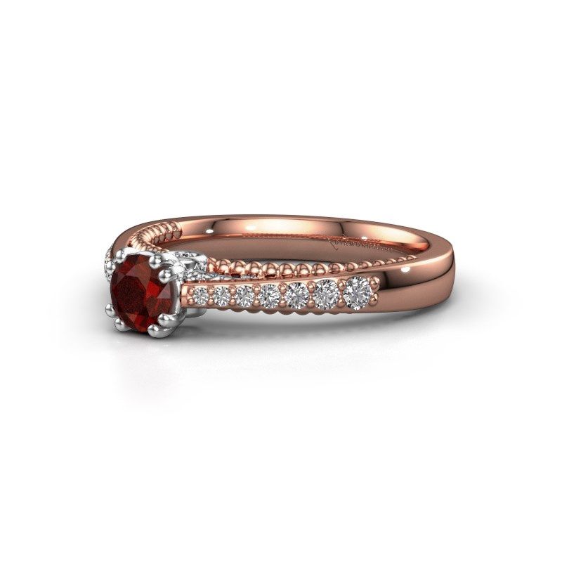 Afbeelding van Verlovingsring Rozella<br/>585 rosé goud<br/>Granaat 4.2 mm