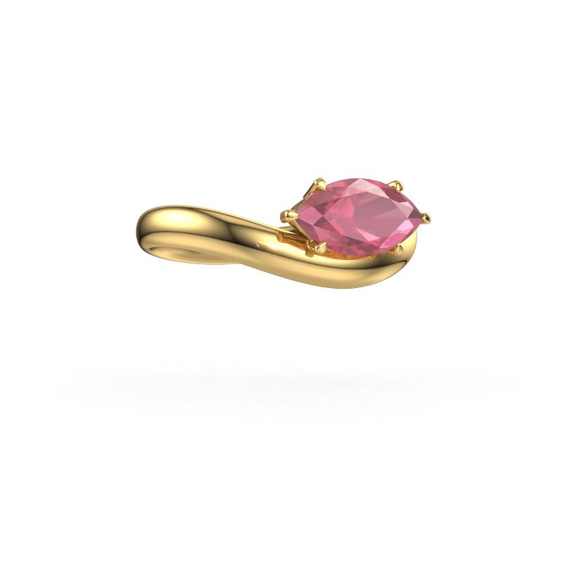 Engagement ring Floor MRQ 585 gold tourmaline pink 11x5.5 mm