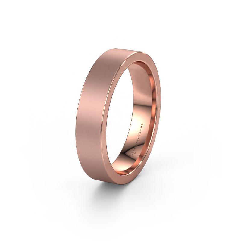 Trouwring WH0100M15BM 585 rosé goud ±5x2 mm