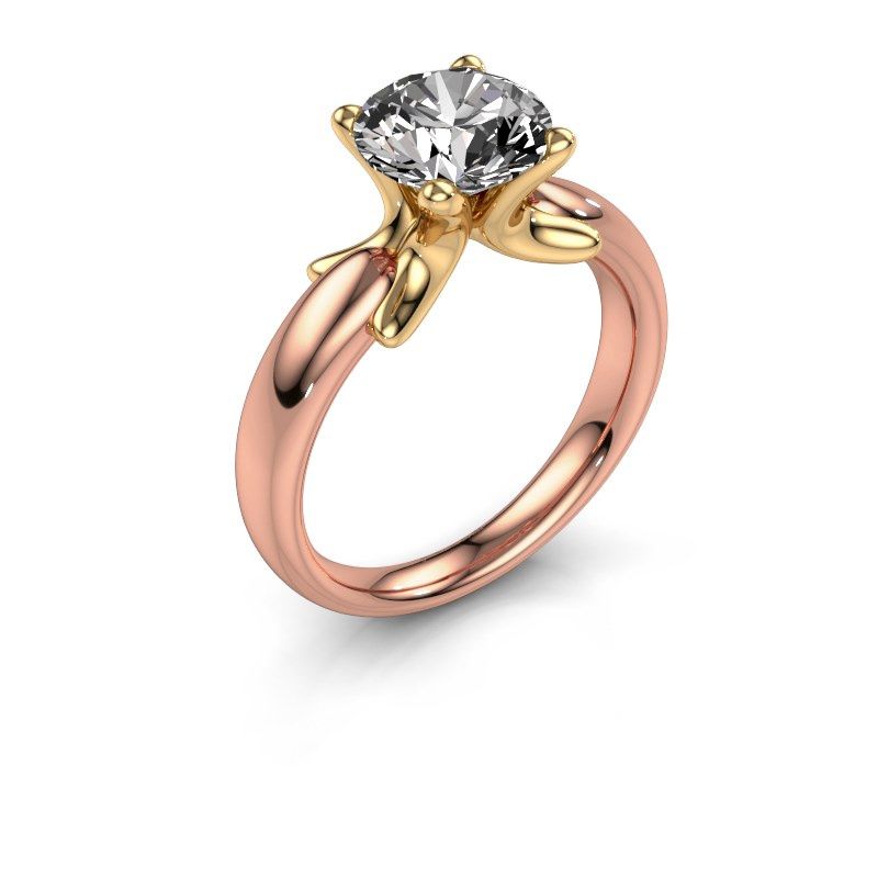 Afbeelding van Ring Jodie<br/>585 rosé goud<br/>Lab-grown diamant 2.00 crt