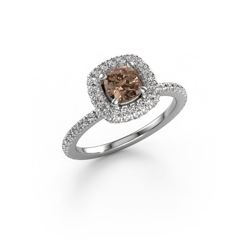 Verlovingsring Talitha CUS 585 witgoud bruine diamant 1.428 crt