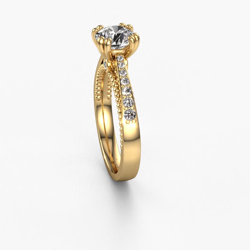 Koop Verlovingsring Opalina in 1 Karaat Rond geslepen 14K Geel & Wit